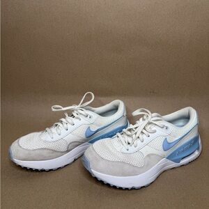 Nike Cream and Blue Sneakers